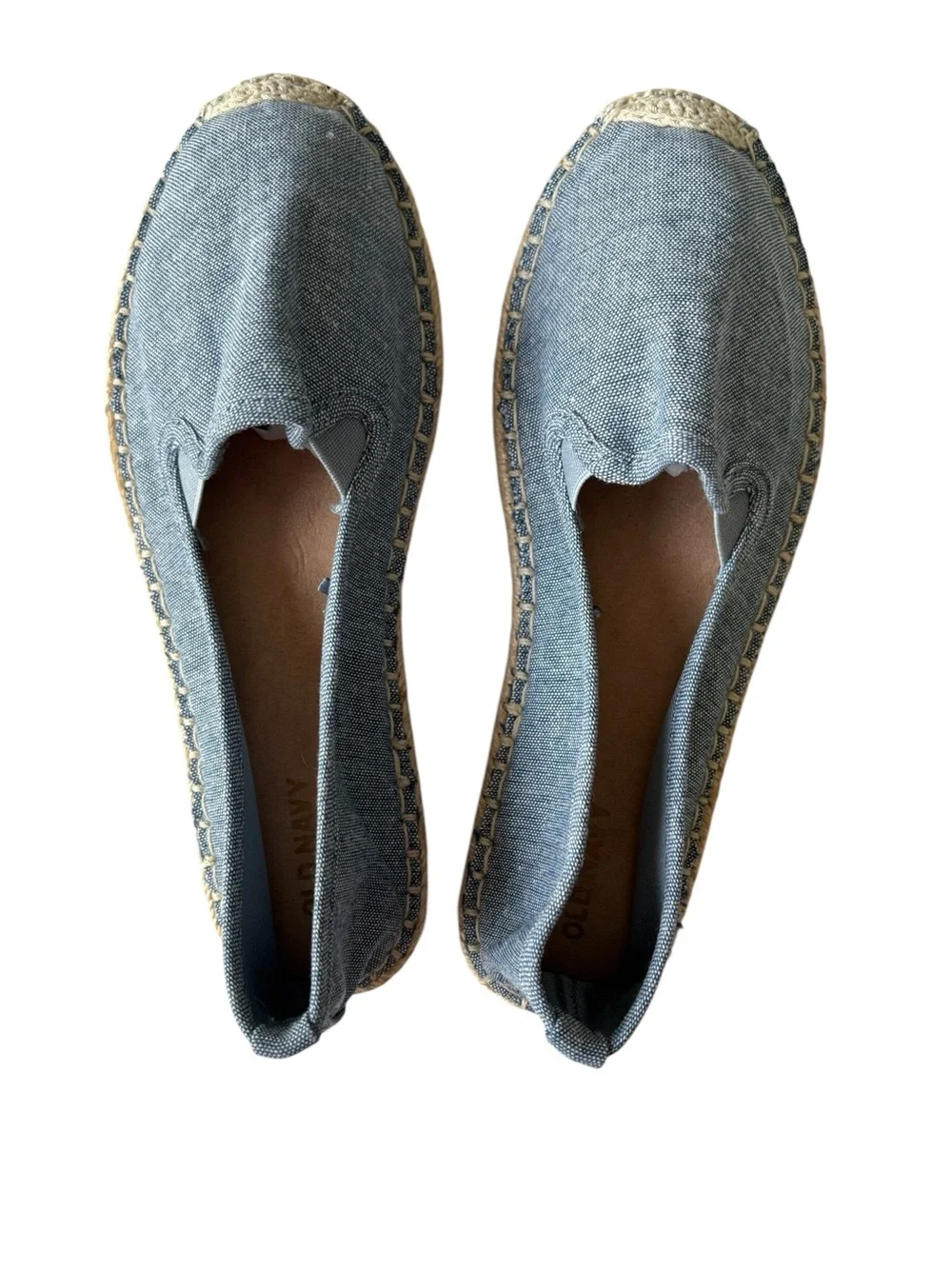 Old Navy Light Blue Canvas Espadrille Slip-Ons Size 9